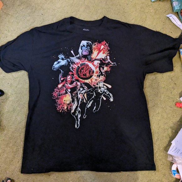 T-shirt Marvel Avengers Endgame – Uomo, Logo In Cotone, Blu, Taglia L